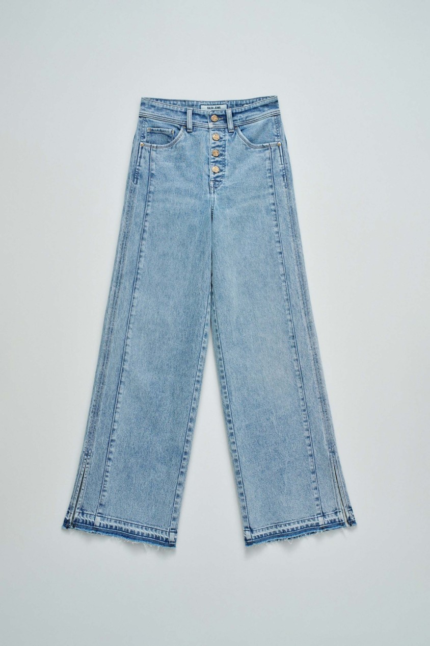 FAITH PUSH IN WIDE JEANS STAR CLUB
