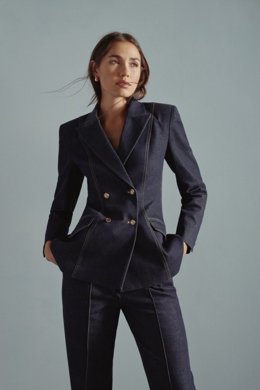 BLAZER STRUCTUR� DENIM ATELIER