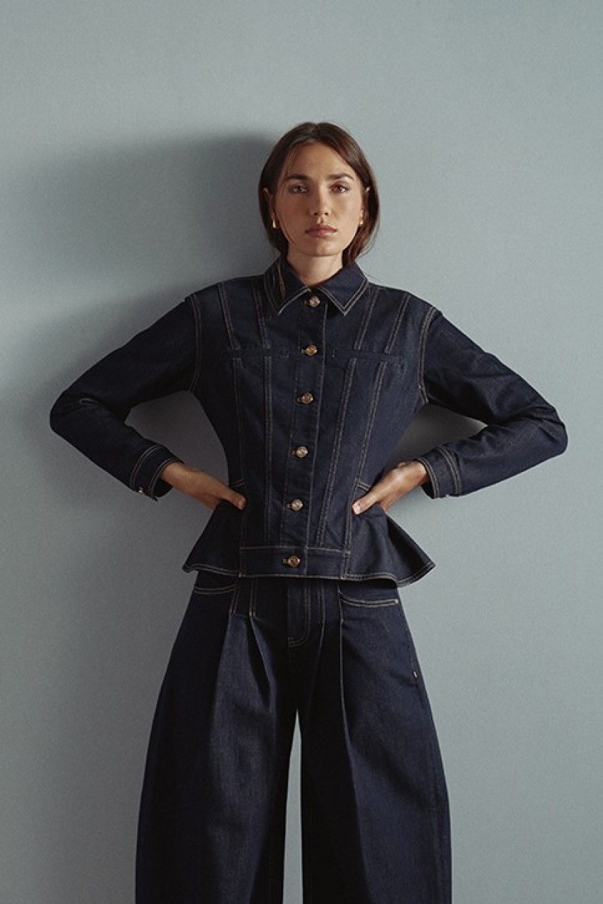 FITTED DENIM JACKET DENIM ATELIER