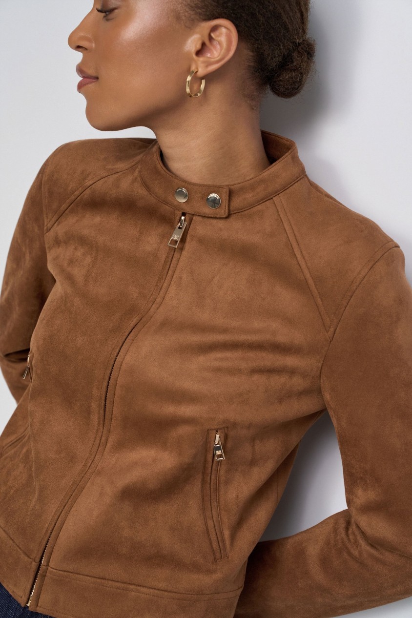 JACKE IN VELOURSLEDEROPTIK