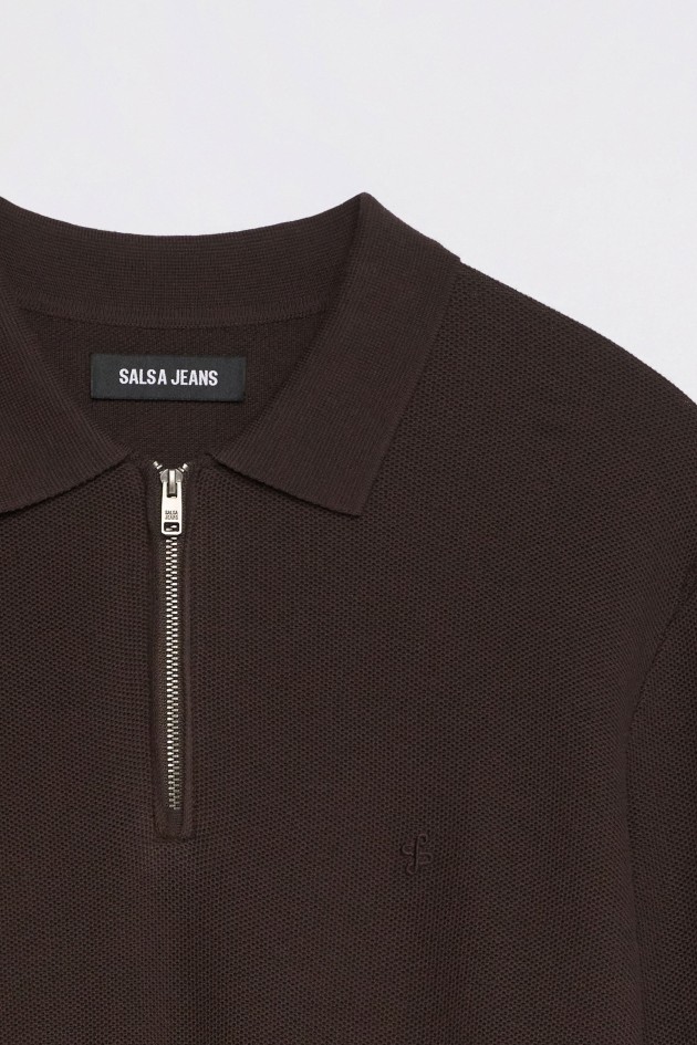 HALF-ZIP KNITTED JUMPER