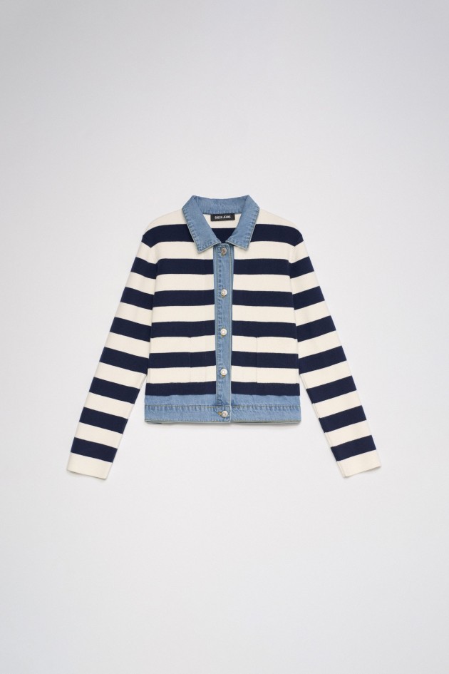 GEBREID JASJE MET DENIMDETAILS