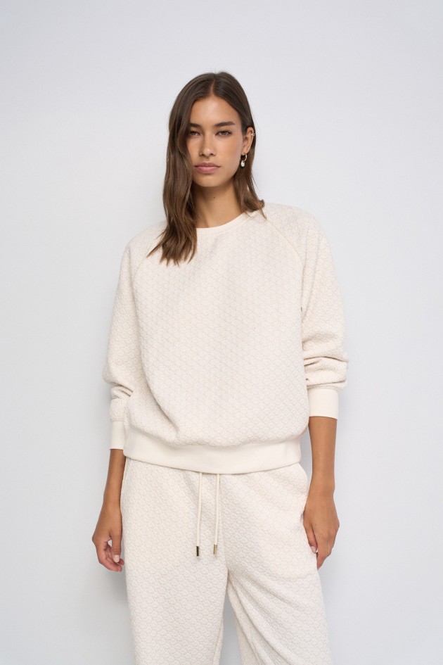 SWEATSHIRT MIT JACQUARD UND LUREX