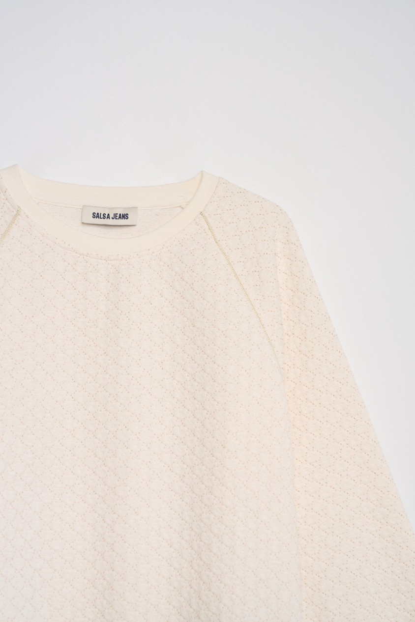 SWEATSHIRT MIT JACQUARD UND LUREX