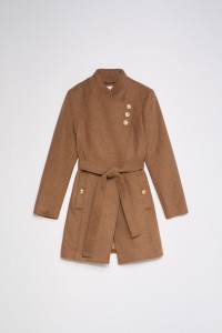 GRACE WOOL-BLEND COAT WITH BELT AND BUTTONS