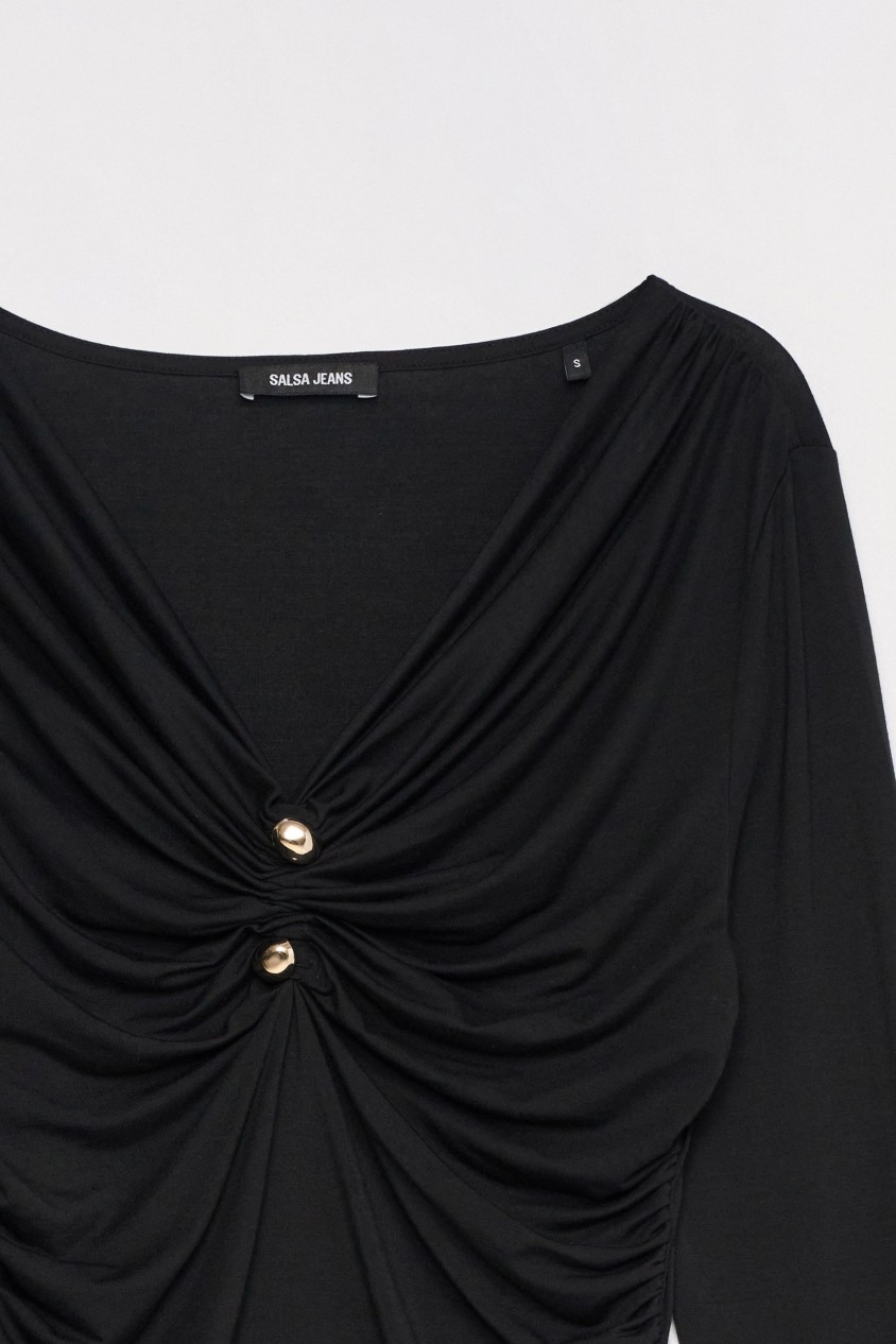 PULLOVER MIT RAFFUNG