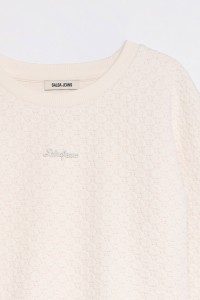 SWEATSHIRT COM JACQUARD E LUREX