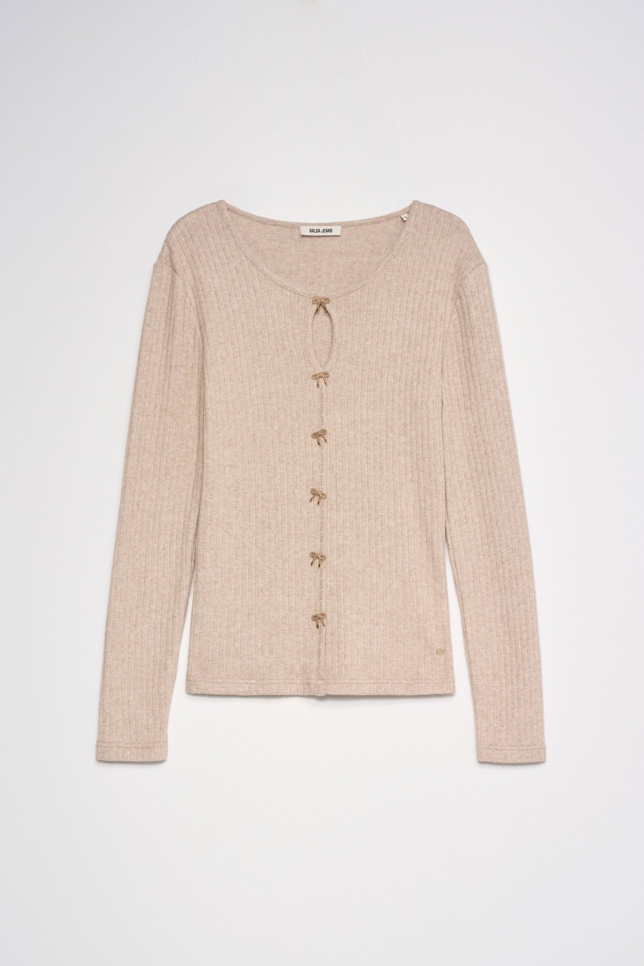 PULL EN MAILLE C�TEL�E AVEC N?UDS