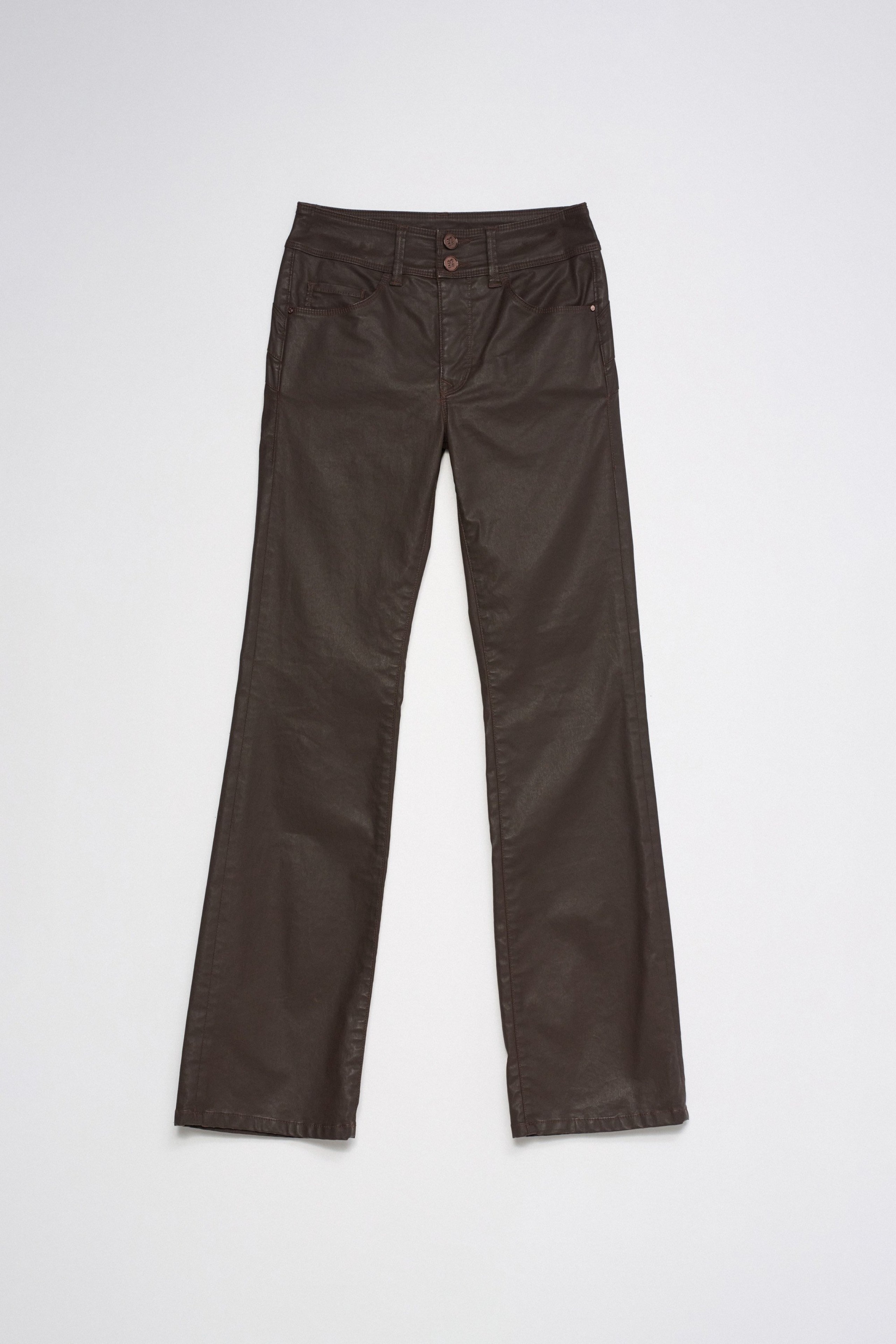 SECRET PUSH IN BOOTCUT COATED JEANS