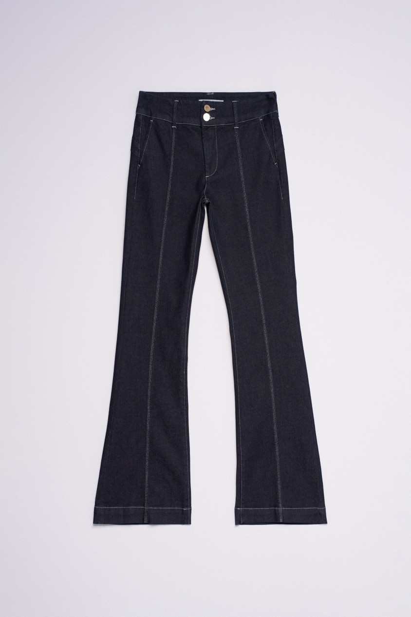 SECRET CHINO FLARE W BACK POCKET FLAPS