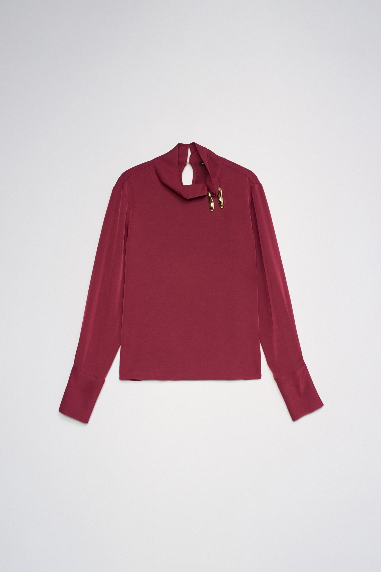 BLUSE MIT METALLDETAIL