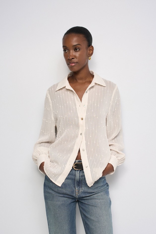 CHEMISE TEXTUR�E � SEQUINS