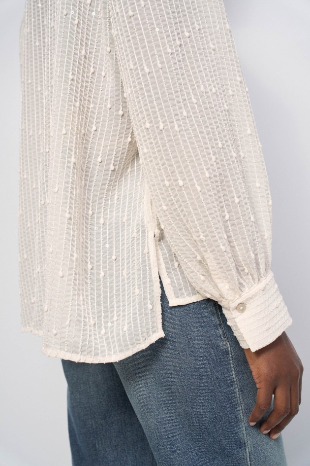 CHEMISE TEXTURÉE À SEQUINS