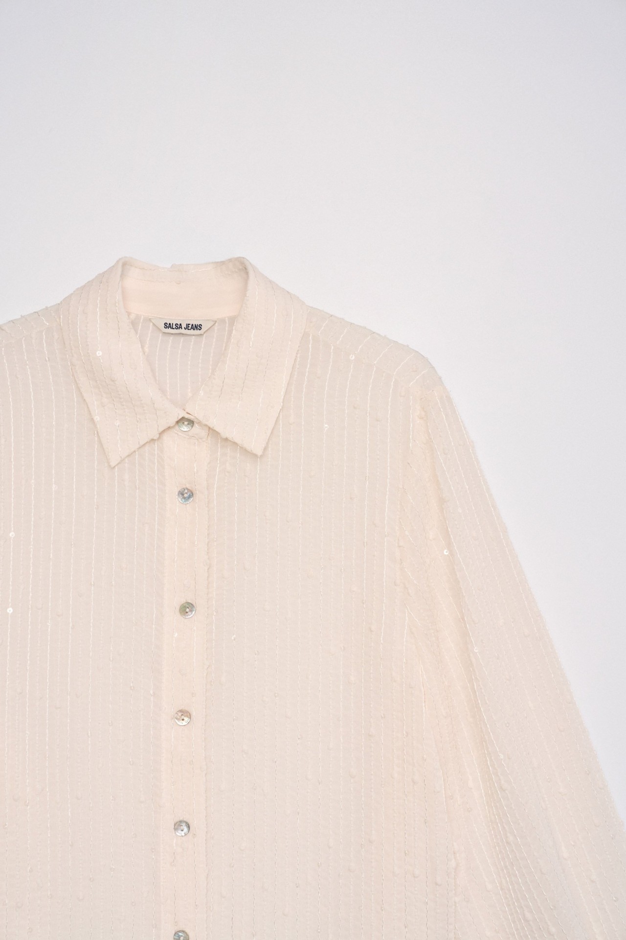TEXTURED SEQUIN SHIRT