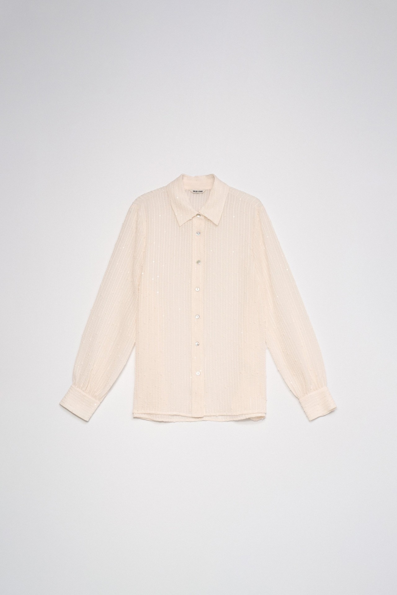 TEXTURED SEQUIN SHIRT