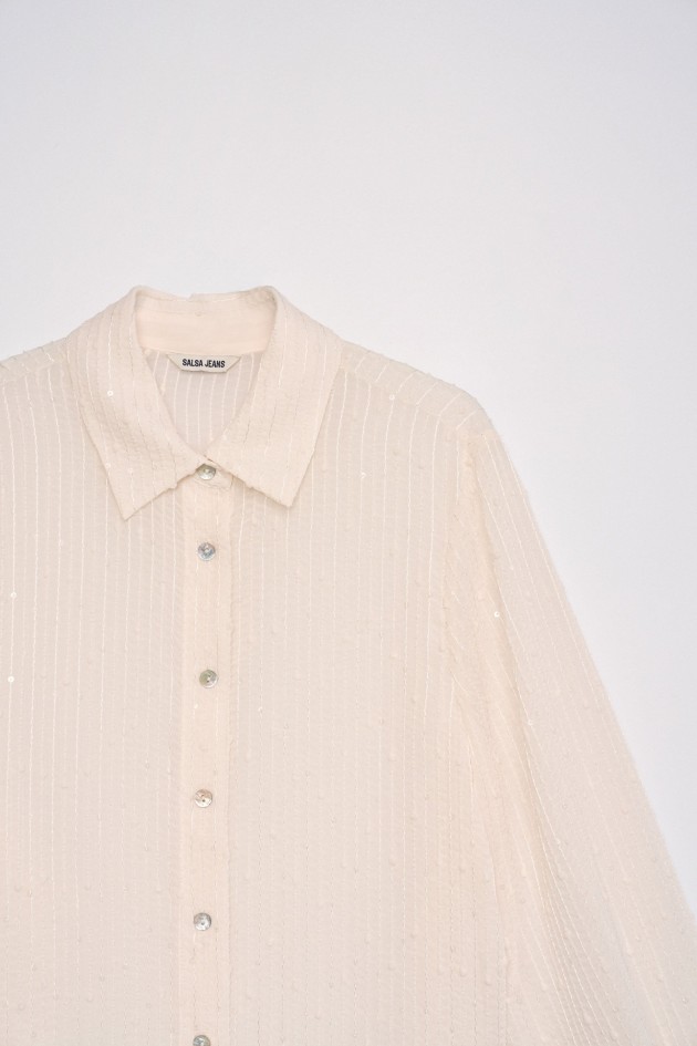 CHEMISE TEXTURÉE À SEQUINS