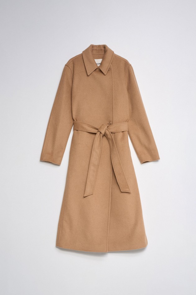 MANTEAU LONG EN DRAP DE LAINE