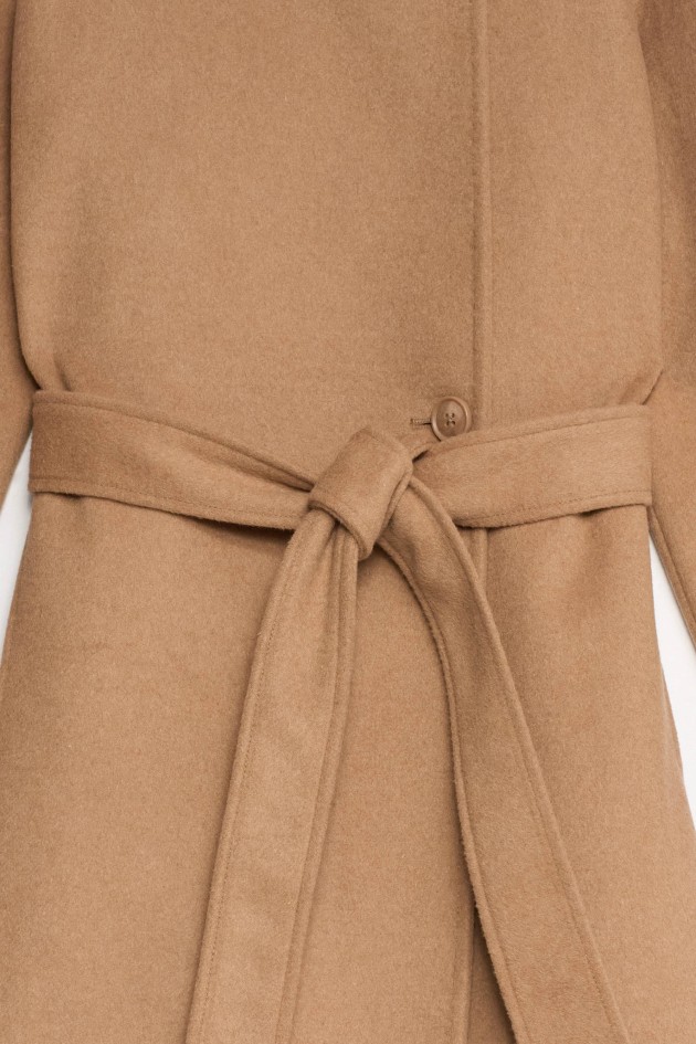 MANTEAU LONG EN DRAP DE LAINE