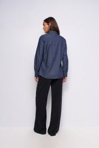 DENIM OVERHEMD MET STRASS
