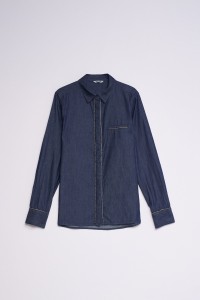 DENIM OVERHEMD MET STRASS