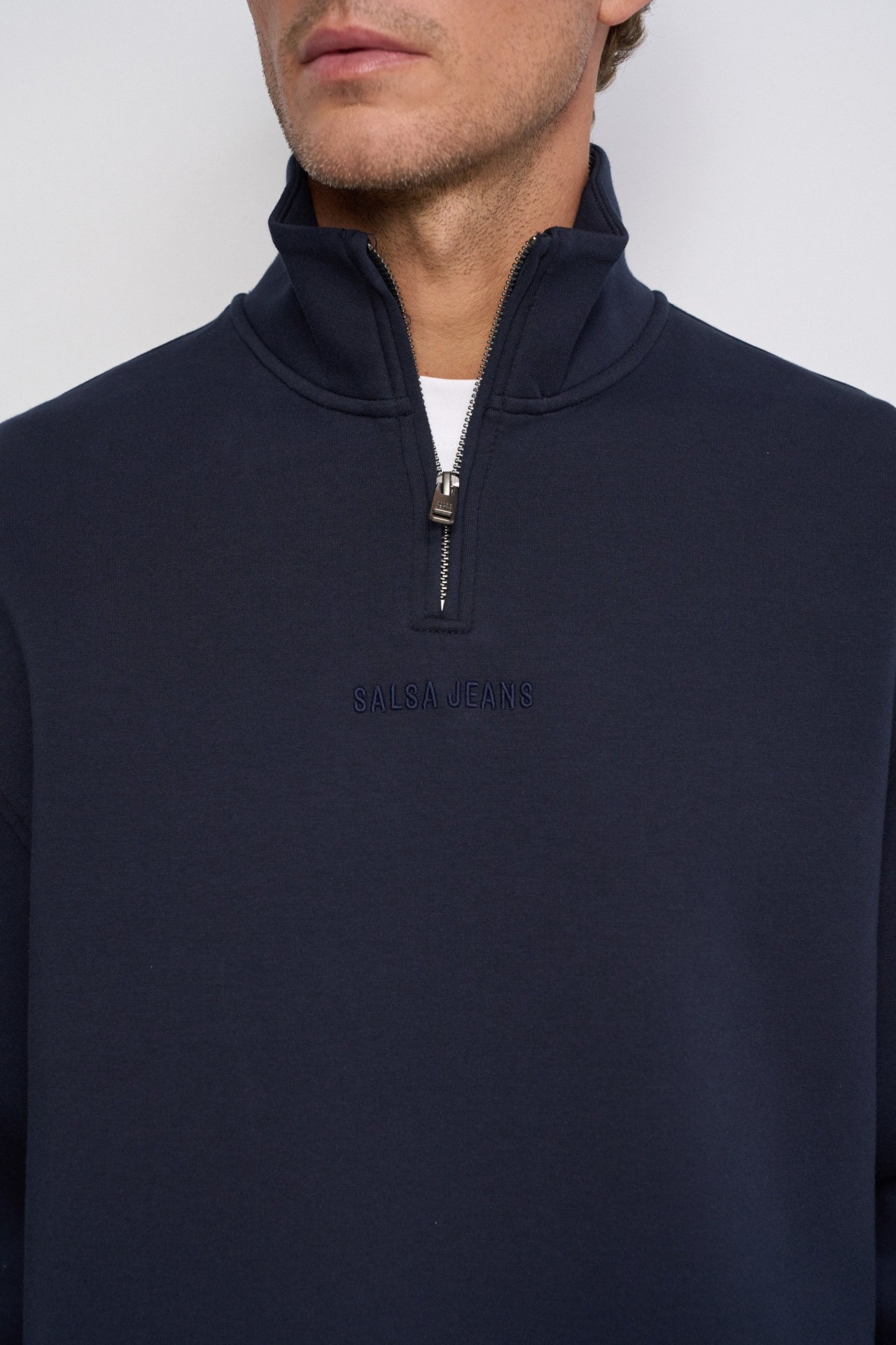 SWEATSHIRT MET HALVE RITS