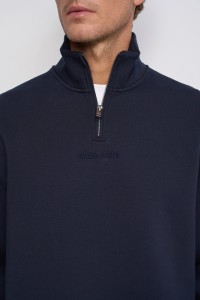 SWEATSHIRT MET HALVE RITS