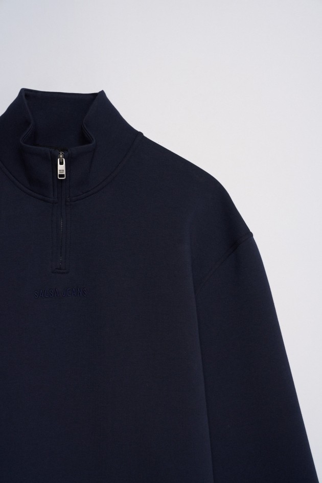 SWEATSHIRT MET HALVE RITS