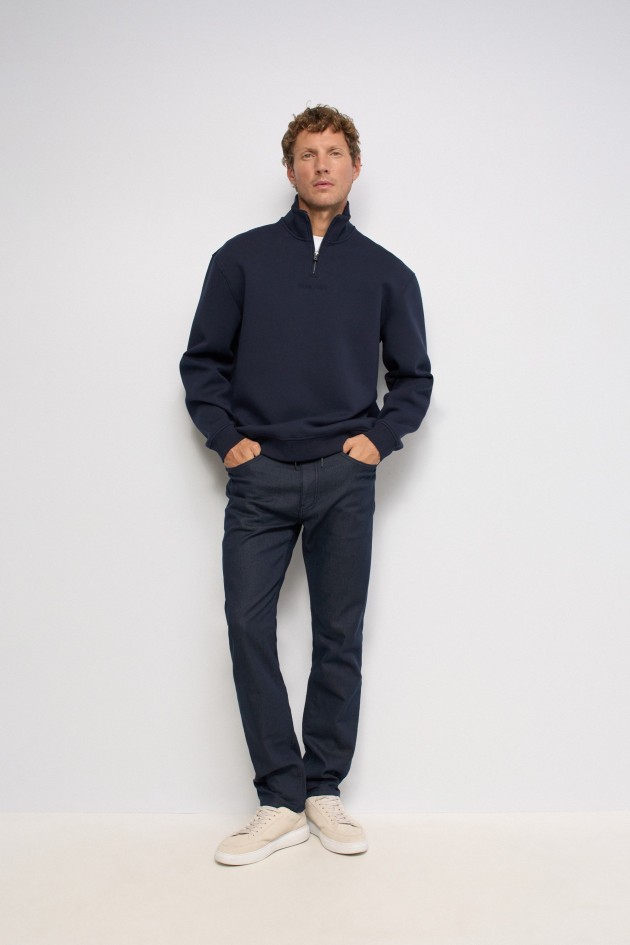 SWEATSHIRT MET HALVE RITS