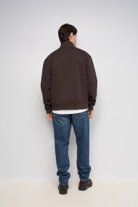SWEATSHIRT MET HALVE RITS