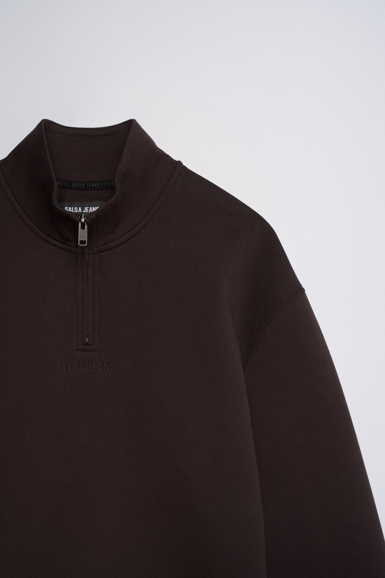 SWEATSHIRT MET HALVE RITS