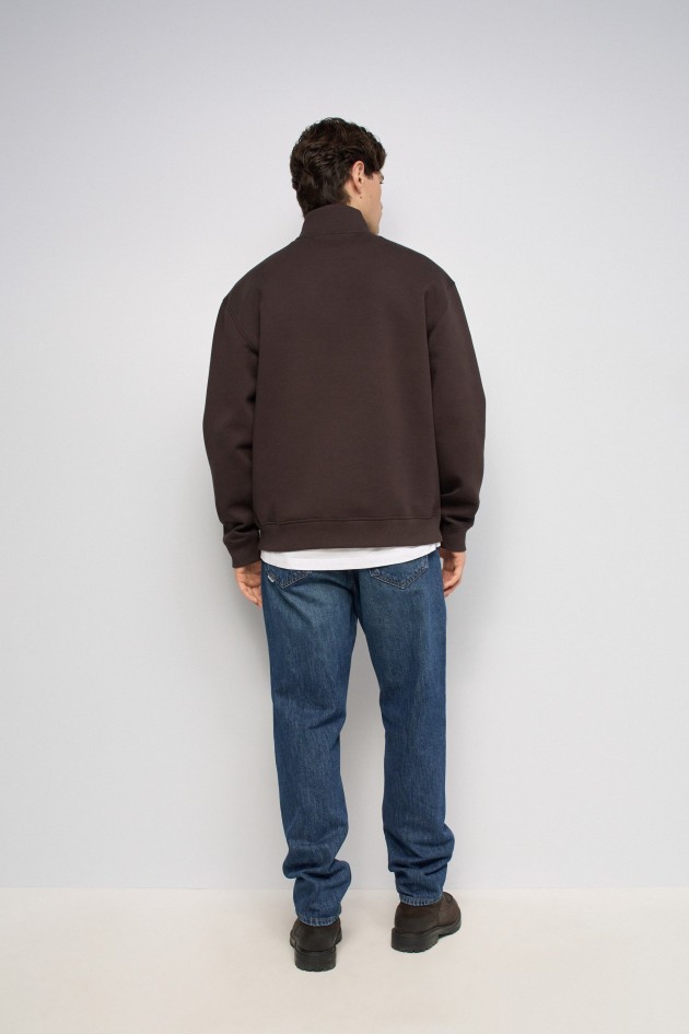 SWEATSHIRT MET HALVE RITS