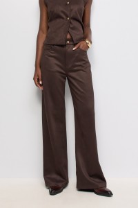 WIDE LEG JEANS MET SU�DE-EFFECT