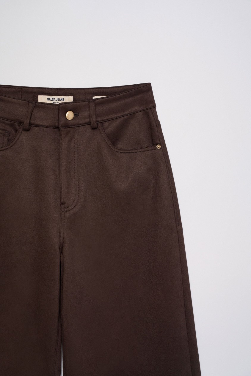 JEAN WIDE LEG EFFET DAIM