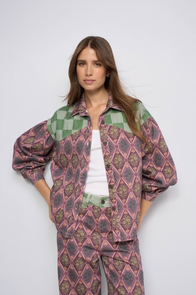 OVERHEMD MET PATROON FAVORITE PEOPLE X SALSA JEANS