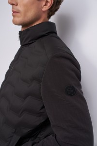 JACKET WITH MIXED MATERIALS