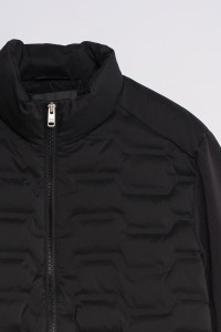 JACKET WITH MIXED MATERIALS
