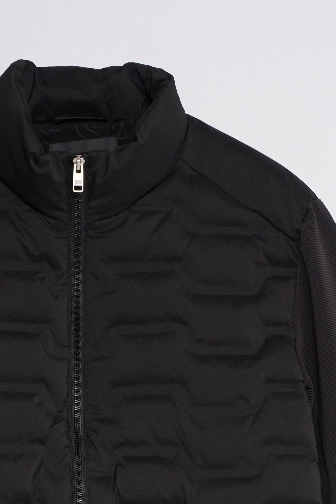 JACKET WITH MIXED MATERIALS