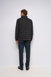 JACKET WITH MIXED MATERIALS