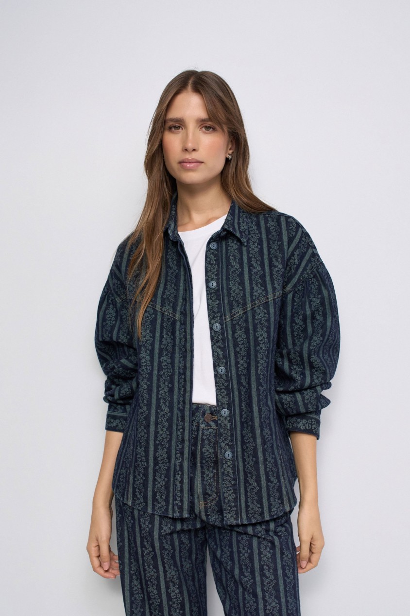 OVERHEMD MET JACQUARD FAVORITE PEOLPE X SALSA JEANS