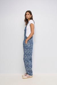 LATZHOSE MIT JACQUARDMUSTER FAVORITE PEOPLE X SALSA JEANS