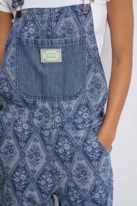 LATZHOSE MIT JACQUARDMUSTER FAVORITE PEOPLE X SALSA JEANS