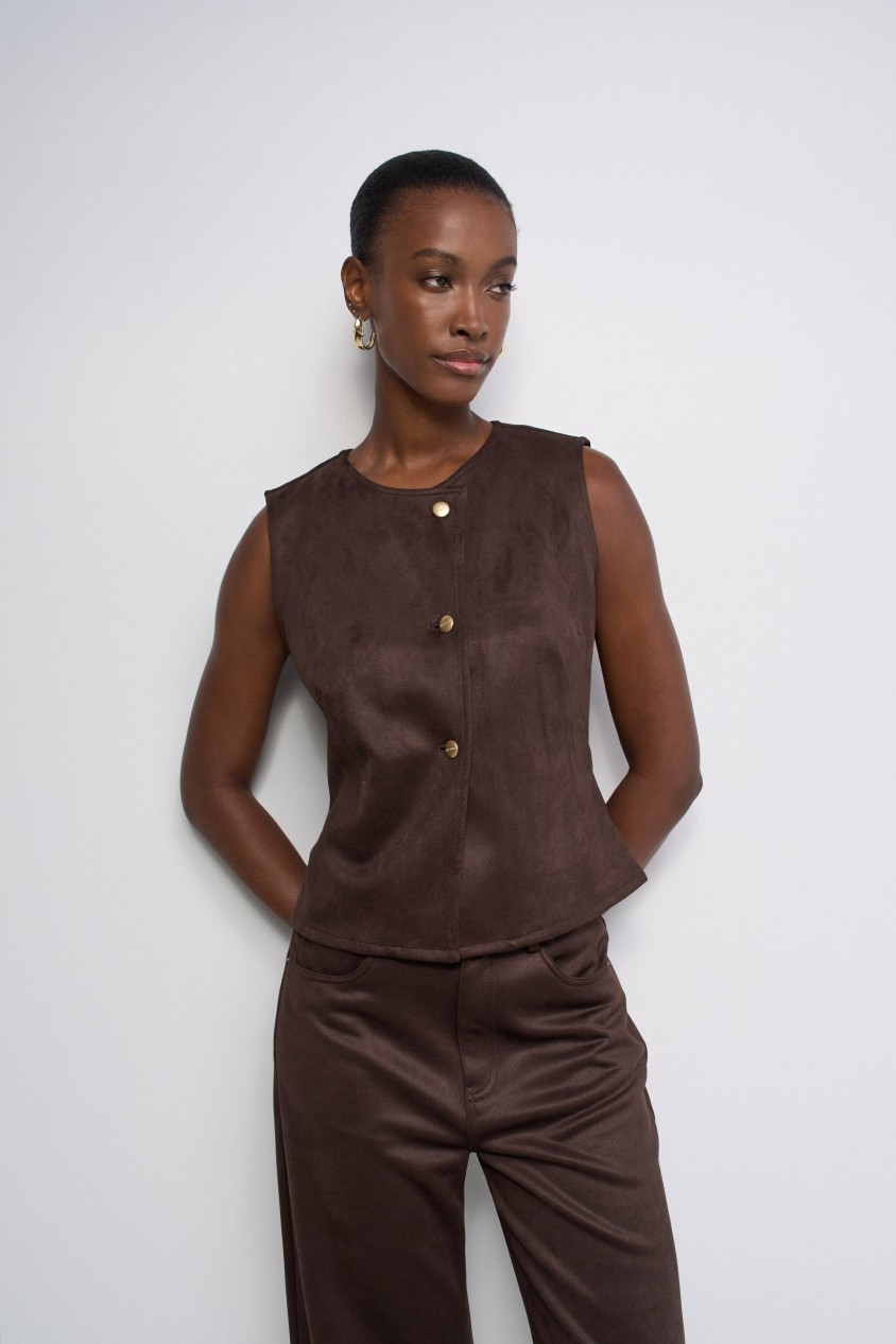 GILET EFFET DAIM