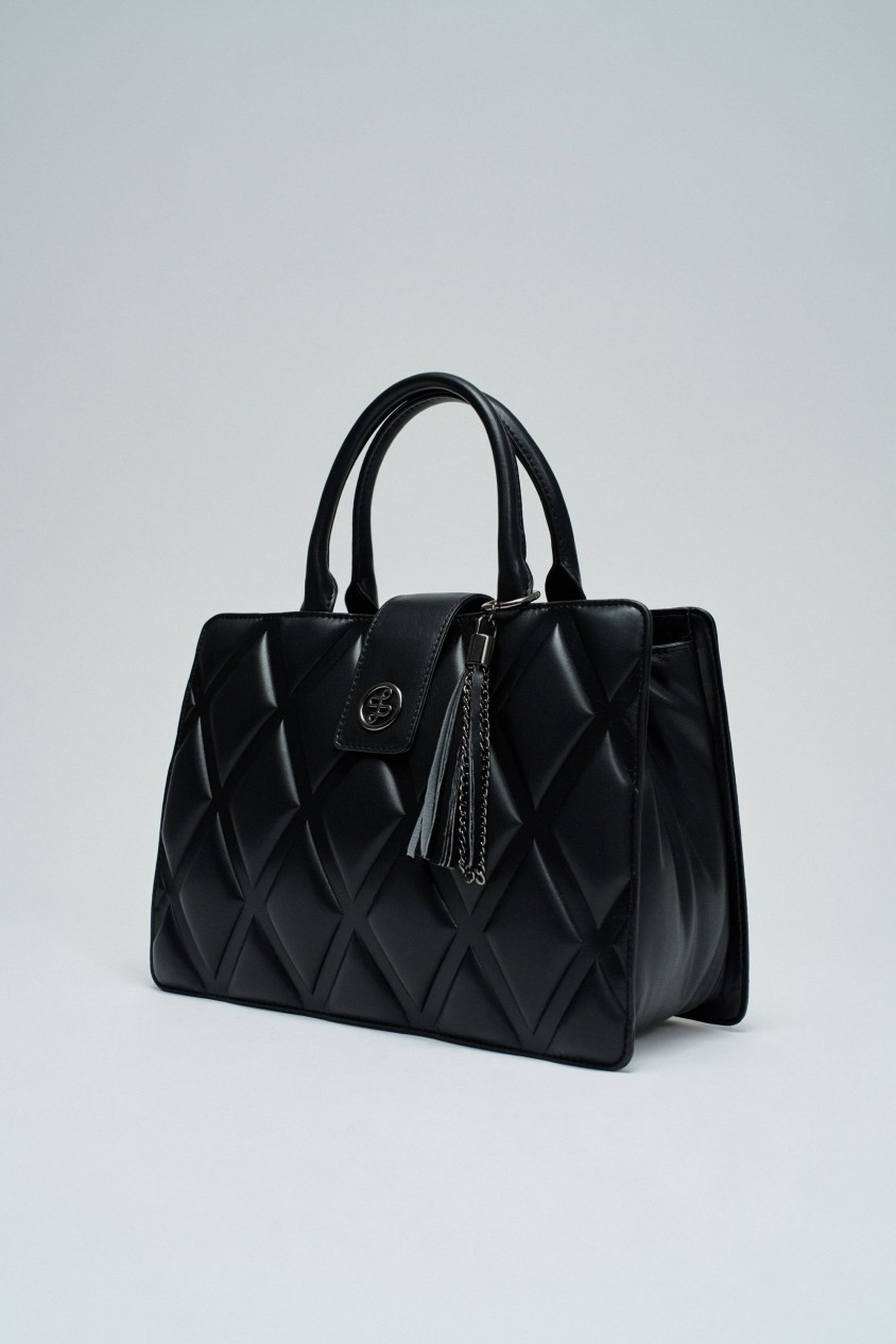 GESTEPPTE TOTE BAG IN LEDEROPTIK