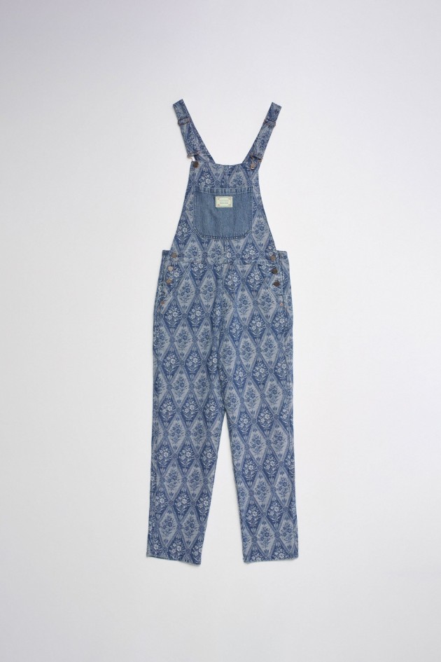 LATZHOSE MIT JACQUARDMUSTER FAVORITE PEOPLE X SALSA JEANS