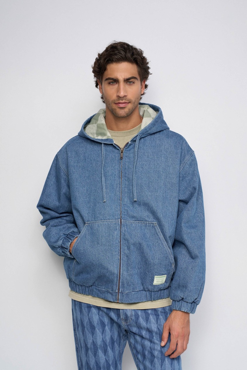 DENIM BOMBER JACKET FAVORITE PEOPLE X SALSA JEANS