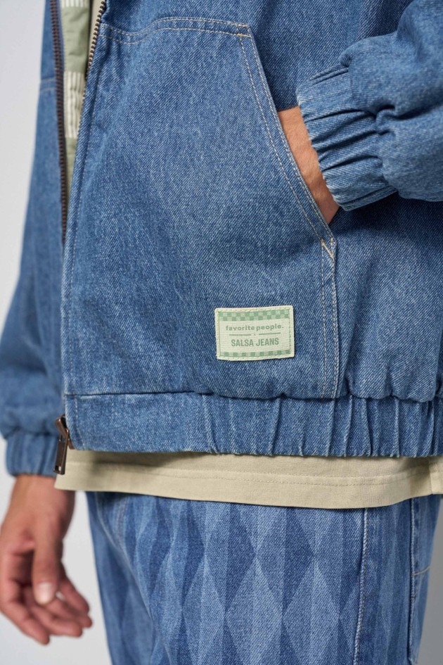 BOMBER EM DENIM FAVORITE PEOPLE X SALSA JEANS