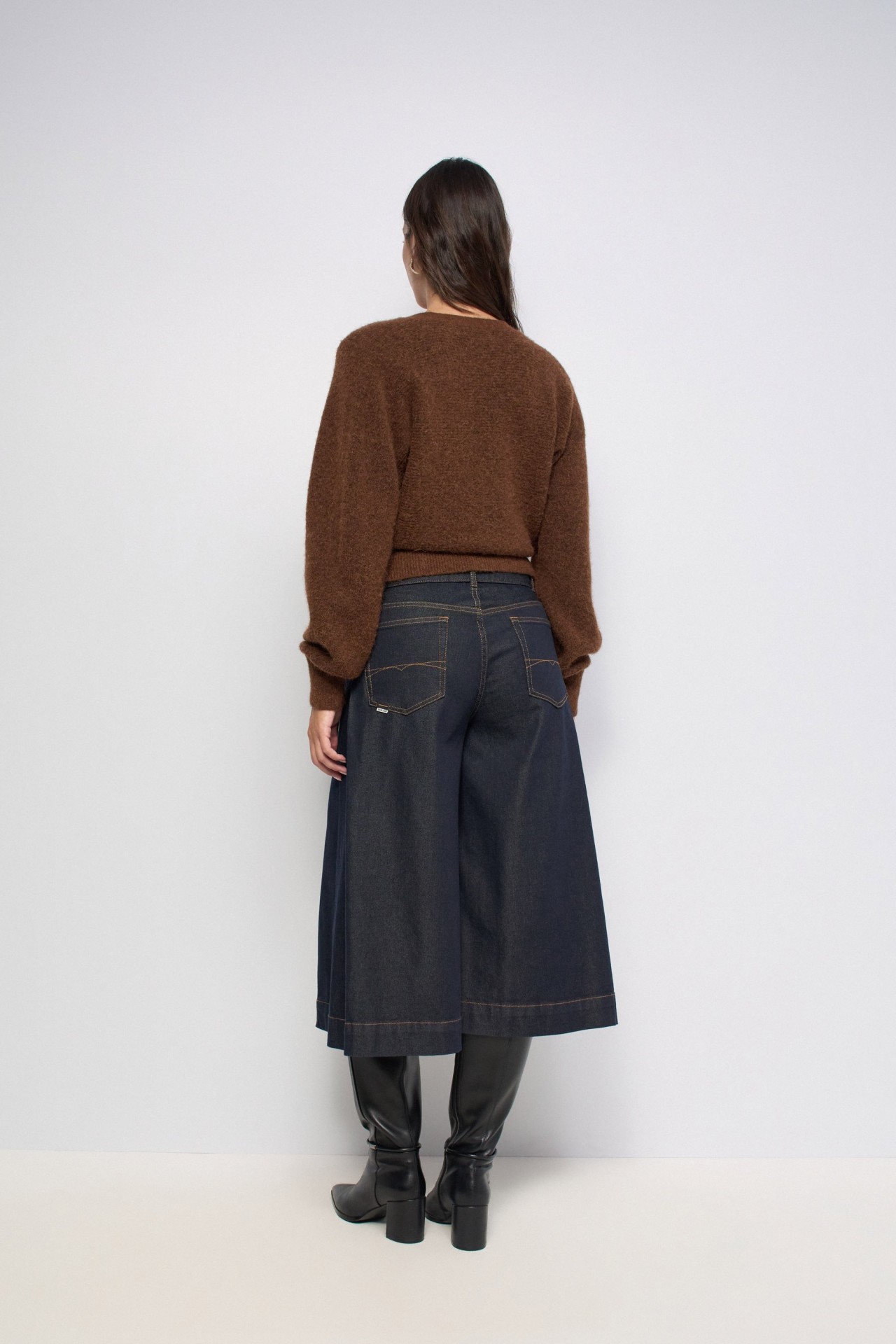 PANTALON CHINO CROPPED WIDE AVEC FENTES