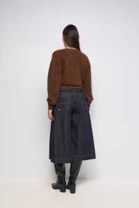 PANTALON CHINO CROPPED WIDE AVEC FENTES