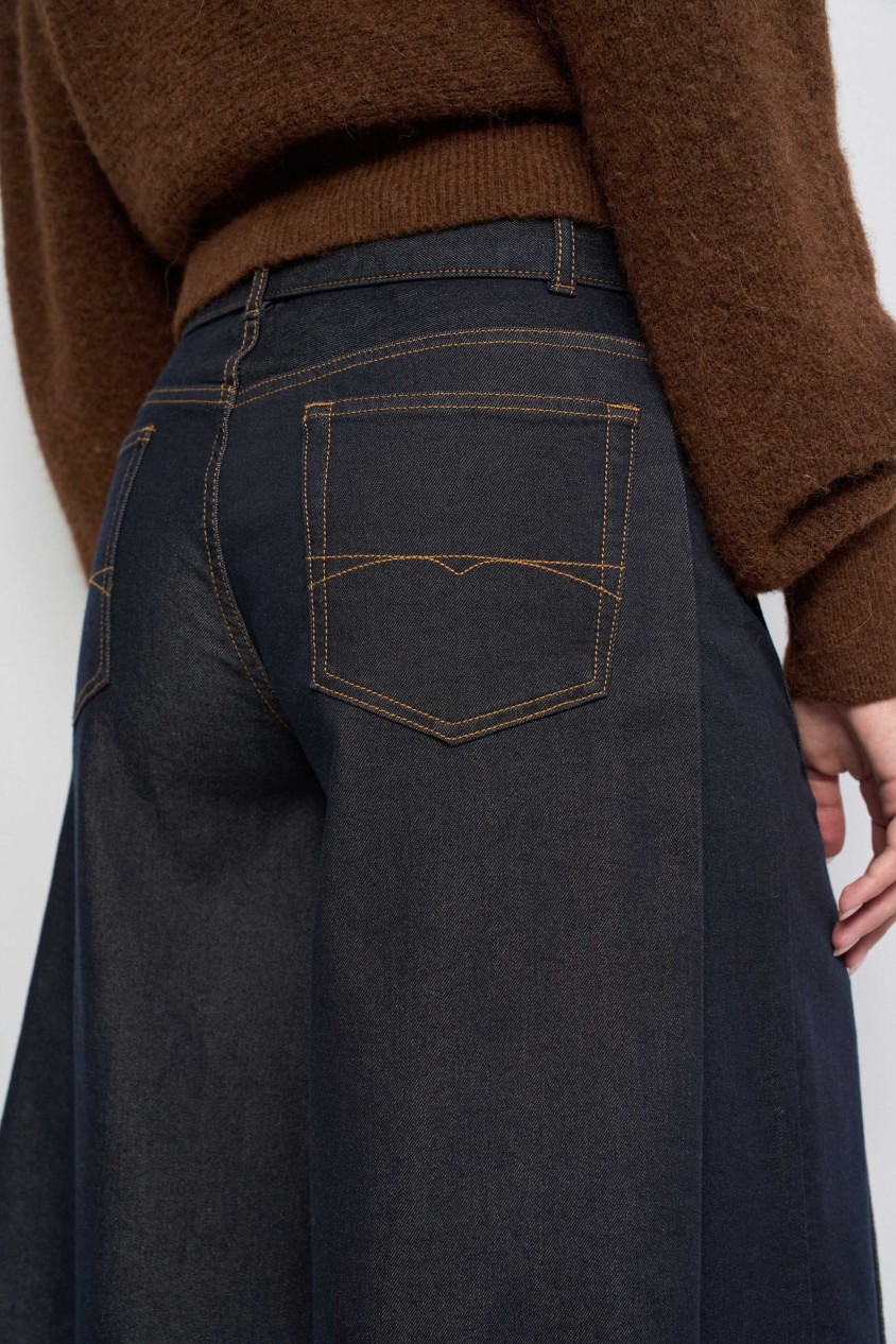 PANTALON CHINO CROPPED WIDE AVEC FENTES