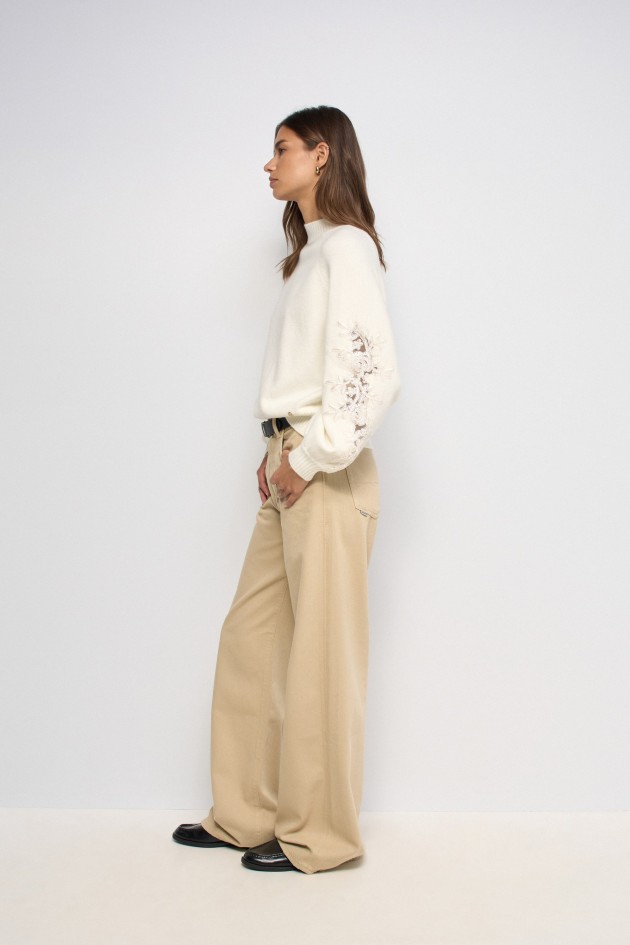 GEBREIDE TRUI MET KANT